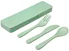 Набор столовых приборов Bamberg из бамбукового волокна,  мятный
