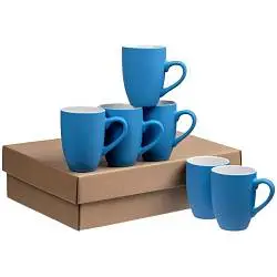 Набор кружек Good Morning c покрытием софт-тач, кружка: диаметр 8,3 см, высота 10,3 см, ширина вместе с ручкой 11,6 см; упаковка 37х26,5х10,5 см