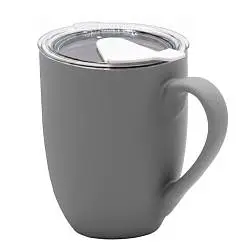 Кружка с крышкой Velvet Duo, софт-тач