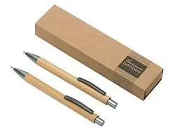 Подарочный набор Tender bamboo с шариковой ручкой и механическим карандашом из бамбука