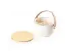Свеча Valerie Concept с крышкой CNDL 5 BG, белый/бежевый (Р)