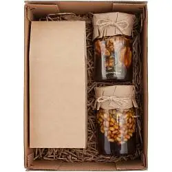 Набор Sweeting Nuts, мед: высота 10 см, диаметр 6 см; чай: 18,5x8x4,5 см; упаковка: 24х17,5х10 см