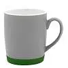 Кружка Make Me To Go, серая/зелёная биркой