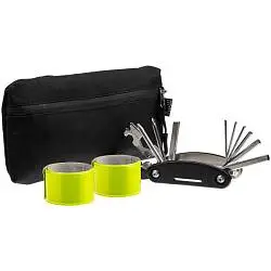 Набор велосипедиста BikeKit, малый, мультитул 4х9х2,5 см, браслет 30х3 см, велосумка 20х11,5х2 см