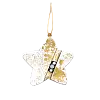 Ёлочная игрушка Звездочка (белый с золотым )