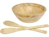 Argulls, бамбуковая салатница и приборы, natural