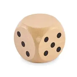 Schima wooden dice 5cm dia