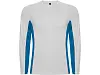 Футболка Shanghai  мужская с длинным рукавом, белый/королевский синий