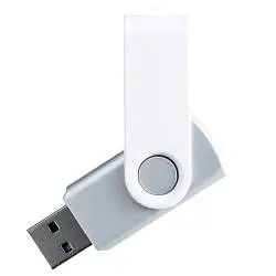 Флешка TWIST WHITE COLOR Белая с салатовым 4015.15.64ГБ