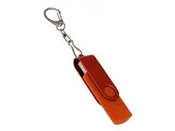 USB 2.0- флешка на 8 Гб с поворотным механизмом и дополнительным разъемом Type-C