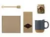 Подарочный набор с кружкой, медом и ложкой для меда, бежевый