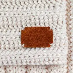 Лейбл замшевый Beta, S, 4х2,5 см