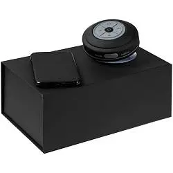 Набор Good Vibrations, аккумулятор: 12,3х7х1 см; колонка: 9x9x5,5 см; коробка: 23,5х14,5х9 см