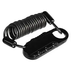 Кодовый замок для велосипеда Velock, 6,5х2,5 см; пружина: 110 см; упаковка: 6х2,1х7,5 см