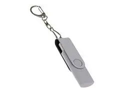 USB 2.0- флешка на 8 Гб с поворотным механизмом и дополнительным разъемом Type-C