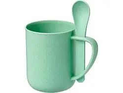 Чашка с ложкой Rye из пшеничной соломы