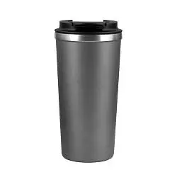 Термокружка вакуумная Палермо (Palermo), серая, гладкая поверхность