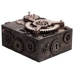 Шкатулка с секретом Gearbox, 18,5х15,5х9,5 см, внутри 16,6х13,1х6 см