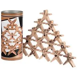 Балансир-антистресс «Команда года», тубус: 26х12,5 см; фигурка: 7,5х7,5х2 см