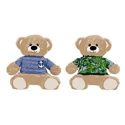 Плюшевый мишка Teddy в вязаном свитере на заказ, высота в сидячем положении 20 см, во весь рост – 28 см