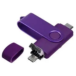 Флешка TWIST COLOR OTG 3в1 Черная с белым 4024.08.07.32ГБ
