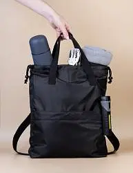 Сумка-рюкзак "Carry", серый с бирюзовым