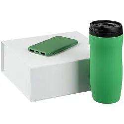 Набор Formation, термостакан: 7,6х7,6х17,5 см; аккумулятор: 12,3х7х1 см; коробка: 20,5х20х8 см