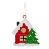 Ёлочная игрушка Домик (красный)
