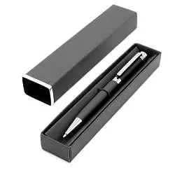 Ручка Senator в коробке Cradle чёрной с серебристым