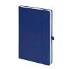 Бизнес-блокнот "Justy", 130*210 мм, темно-синий,  тв. обложка,  резинка 7 мм, блок-линейка