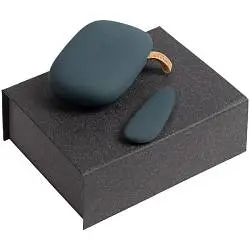 Набор Causeway, большой, синий, аккумулятор: 11,0x7,3x3 см; флешка: 7,5х2,7х0,6 см; коробка: 17х13х5,8 см