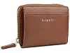 Кошелёк женский BUGATTI Lady Top, на молнии, серый, натуральная воловья кожа, 12х2,5х9 см