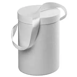 Подарочная коробка Rond, диаметр 16 см, высота 22 см; лента: длина 52, ширина 2,5 см; внутренний размер: 15x20 см