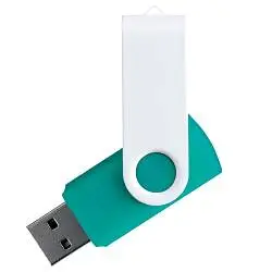 Флешка TWIST WHITE COLOR Белая с салатовым 4015.15.64ГБ