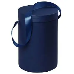 Подарочная коробка Rond, диаметр 16 см, высота 22 см; лента: длина 52, ширина 2,5 см; внутренний размер: 15x20 см