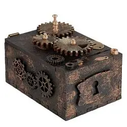 Шкатулка с секретом Gearbox, 14,5х11х10 см, внутри 12,8х8,7х5,9 см