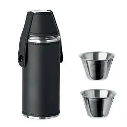 Hip flask with shot cups