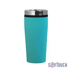 Термостакан "Европа", покрытие soft touch, 0,5 л., синий