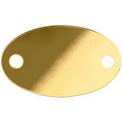Шильдик металлический Alfa Oval, 1,5х2,5 см