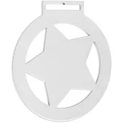 Медаль Steel Star, 8x8,6x0,2 см