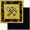 Шеврон на липучке «Кирка и лопата», 5х5 см