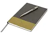 Блокнот А5 Gold lines, черный/золотистый