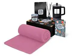 Подарочный набор Re:y. Vive с пледом, френч-прессом и кофе