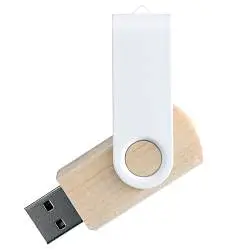 Флешка TWIST WOOD COLOR Темное дерево с салатовым 4014.32.15.64ГБ